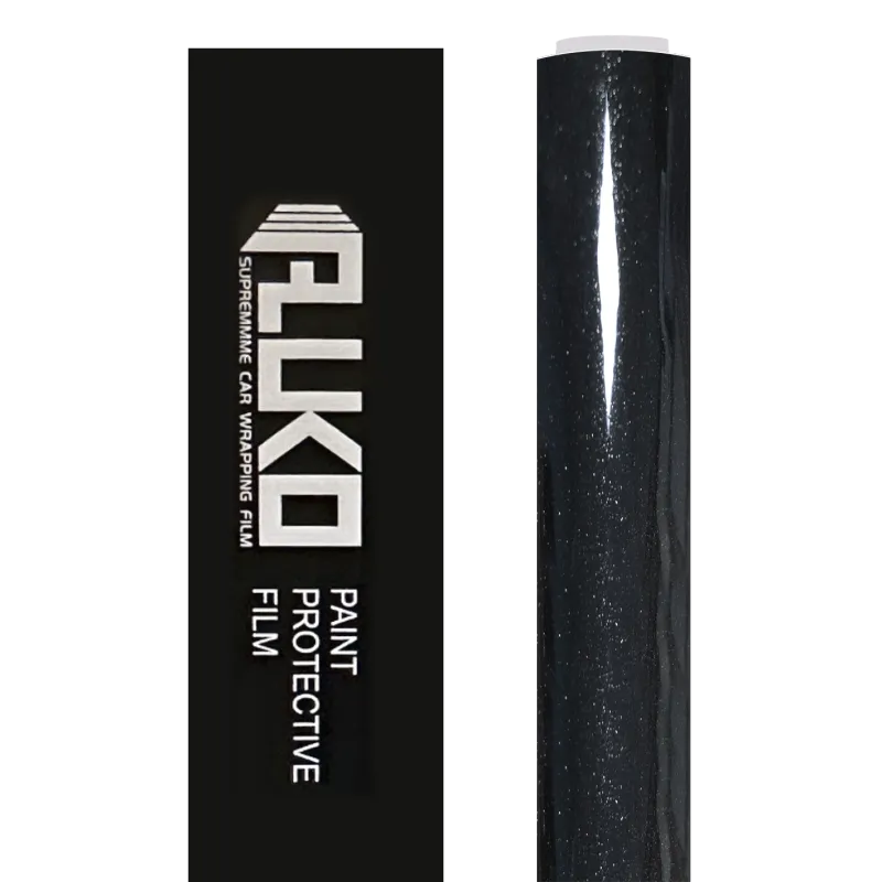 TPU Gloss Glitter Black Car Wrap | Black Glitter Vinyl Wraps