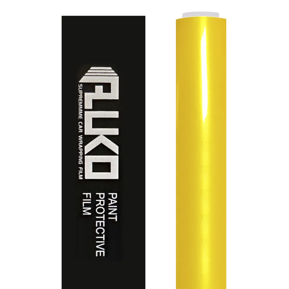 TPU Gloss Metallic Golden Yellow Paint Protection Film