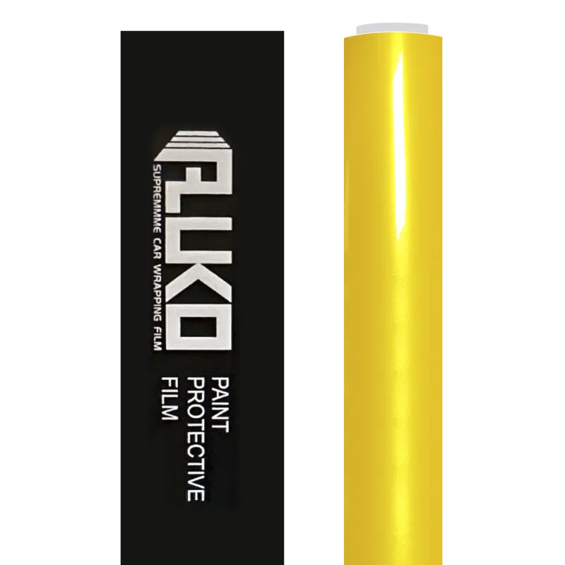 TPU Gloss Metallic Golden Yellow Paint Protection Film