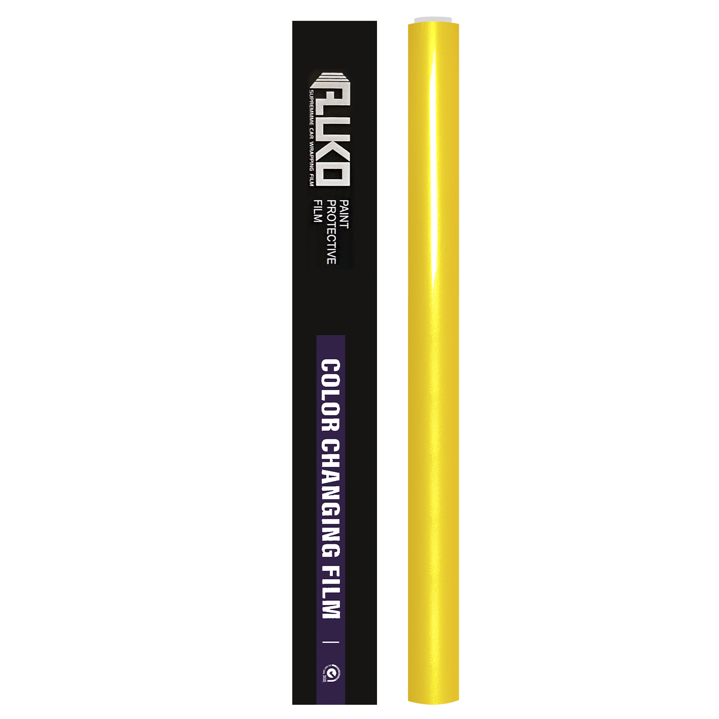 TPU Gloss Metallic Golden Yellow Colored PPF Paint Protection Film