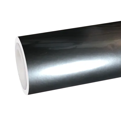 TPU Gloss Metallic Liquid Chrome Silver Car Vinyl Wrap 01