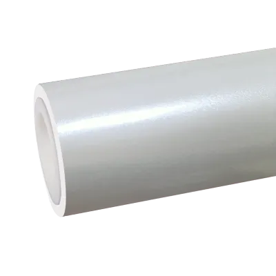 TPU Gloss Metallic Metal White Car Vinyl Wrap 01