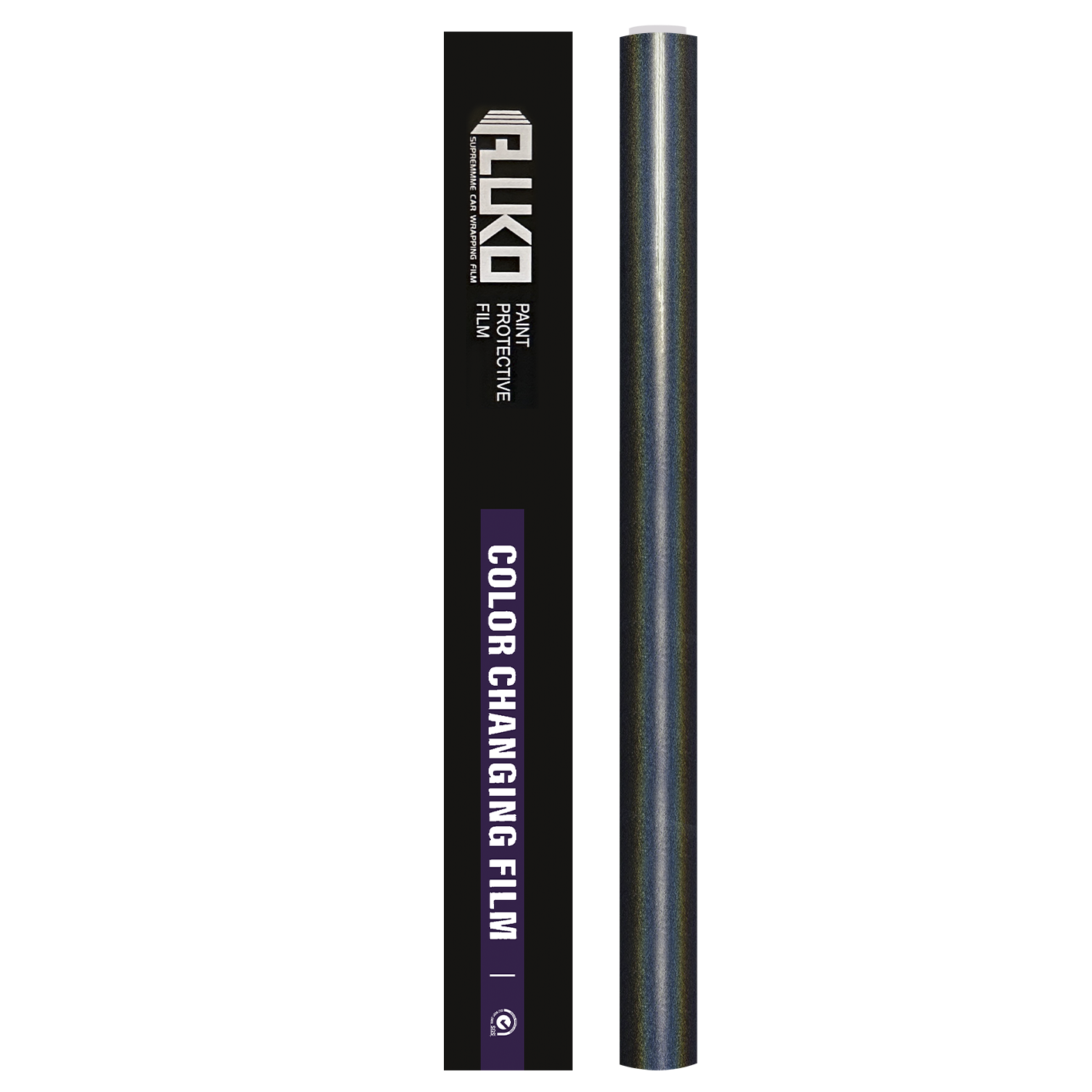 TPU Gloss Metallic Rainbow Laser Black Color PPF Paint Protection Film  