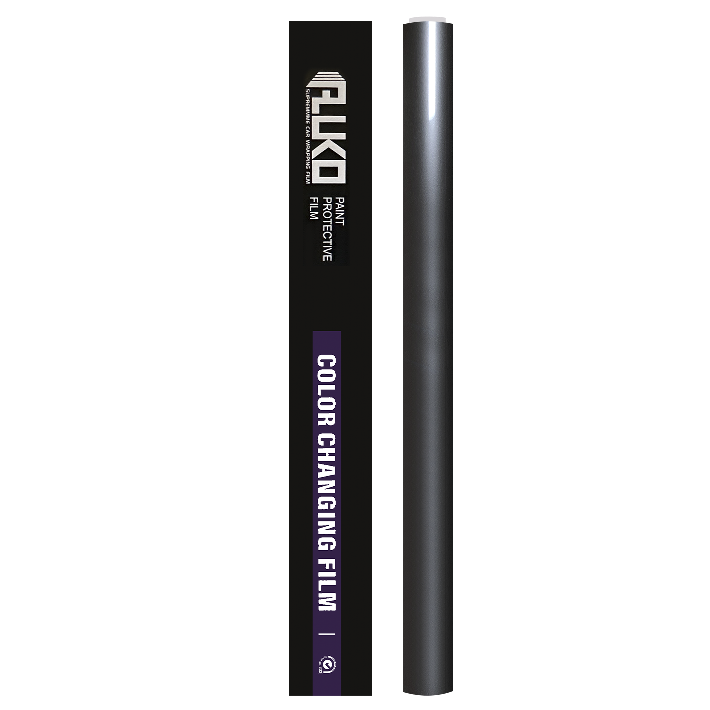 TPU Gloss Metallic Tungsten Black Colored PPF Paint Protection Film  