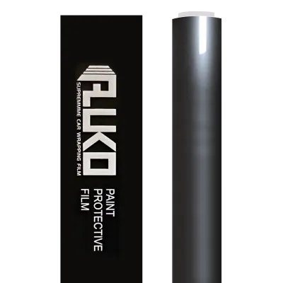 TPU Gloss Metallic Tungsten Black Car Vinyl Wrap 02