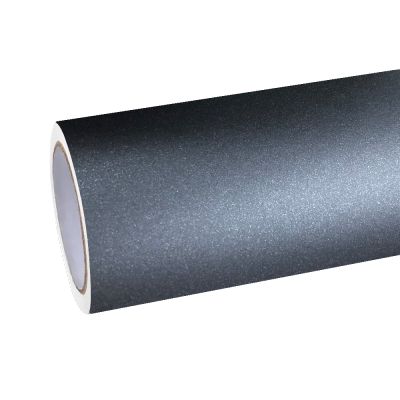 Matte Metallic Charcoal Grey Car Vinyl Wrap 01