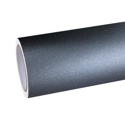 Matte Metallic Charcoal Grey Car Vinyl Wrap 01