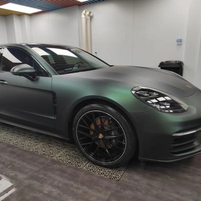 Matte Metallic Diamond Green Car Vinyl Wrap PET 02