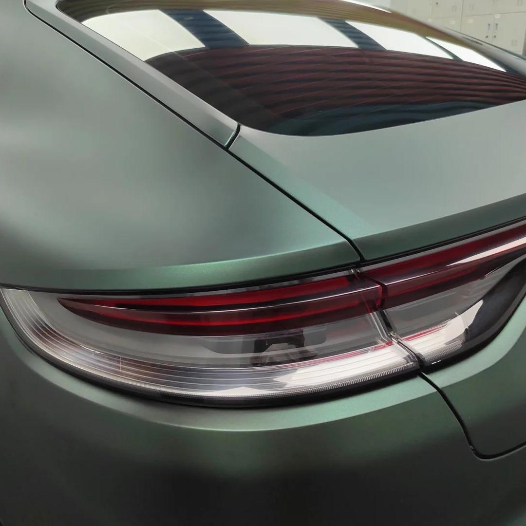 Matte Metallic Diamond Green Car Vinyl Wrap PET