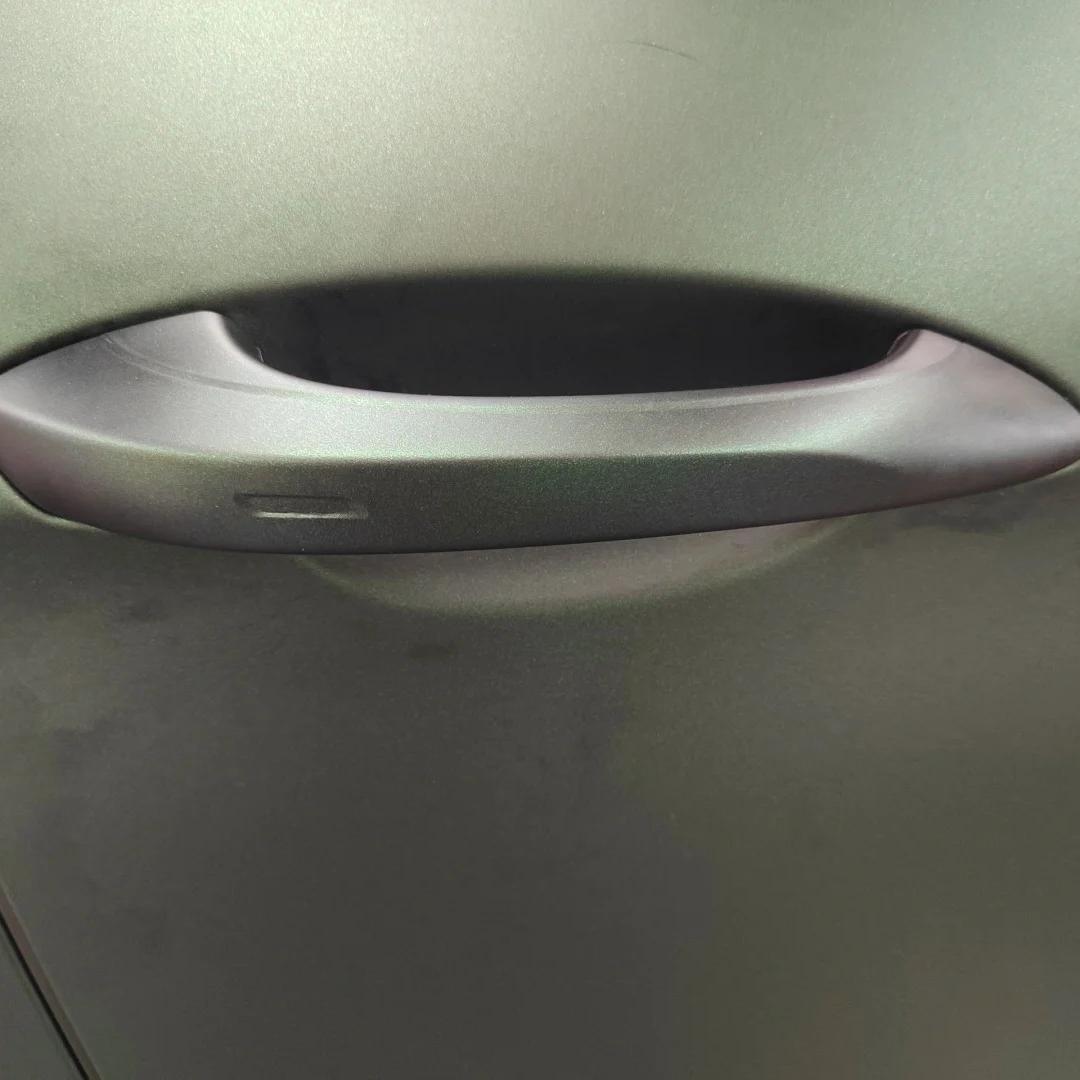 Matte Metallic Diamond Green Car Vinyl Wrap PET