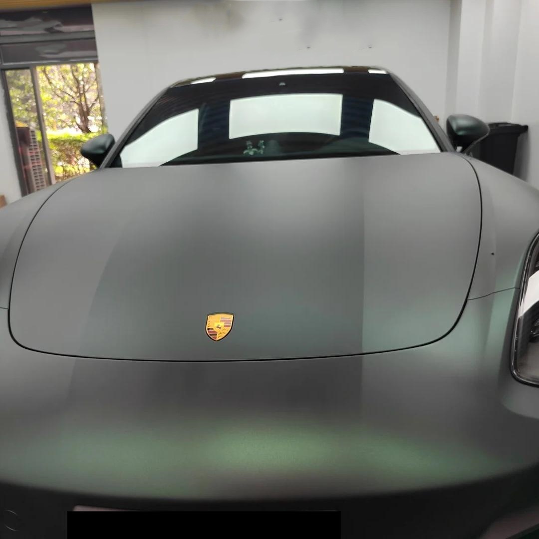 Matte Metallic Diamond Green Car Vinyl Wrap PET