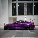Gloss Metallic Grape Purple Car Vinyl Wrap PET