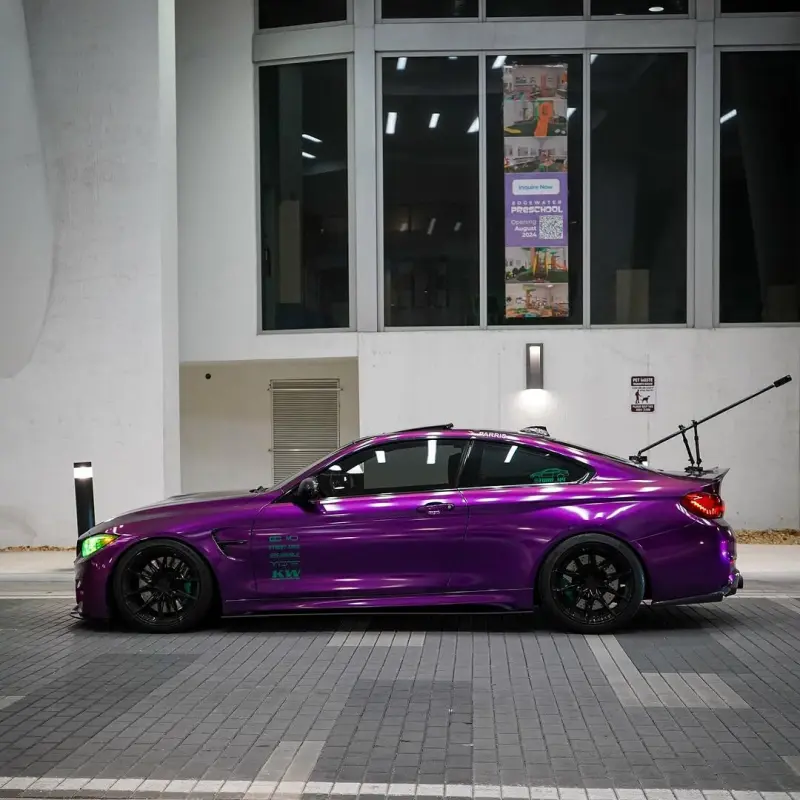 Gloss Metallic Grape Purple Car Vinyl Wrap PET