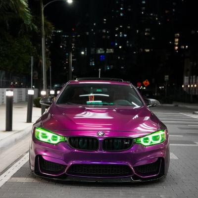 Gloss Metallic Grape Purple Car Vinyl Wrap PET 02