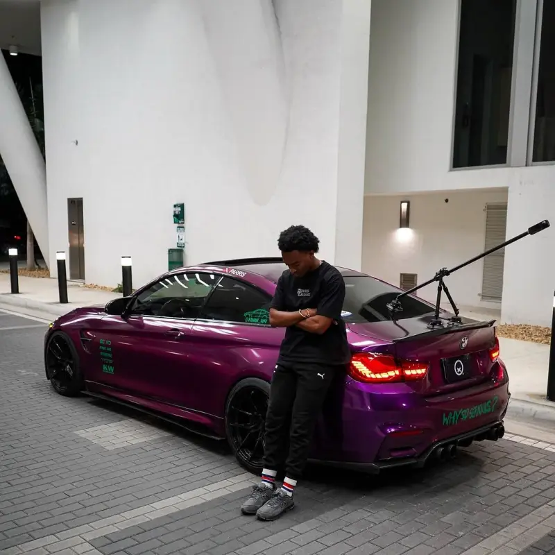 Gloss Metallic Grape Purple Car Vinyl Wrap PET