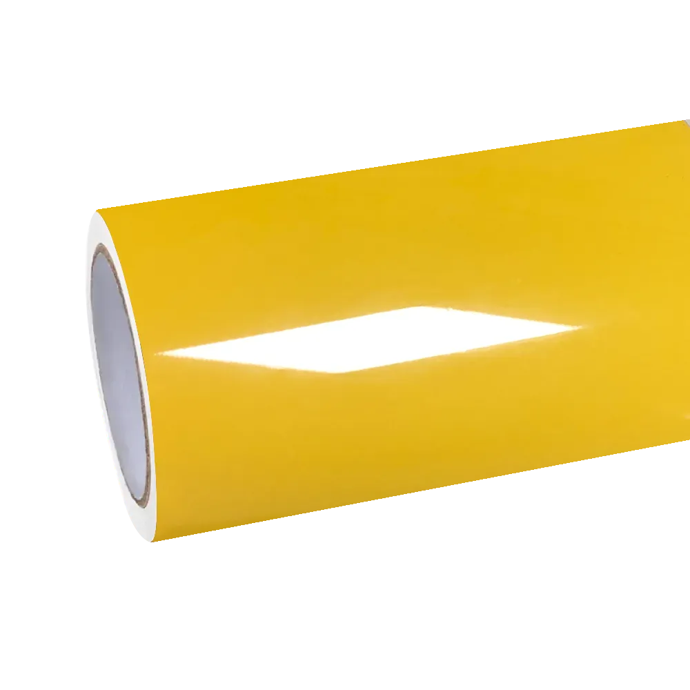 Gloss Racing Yellow Car Vinyl Wrap PET