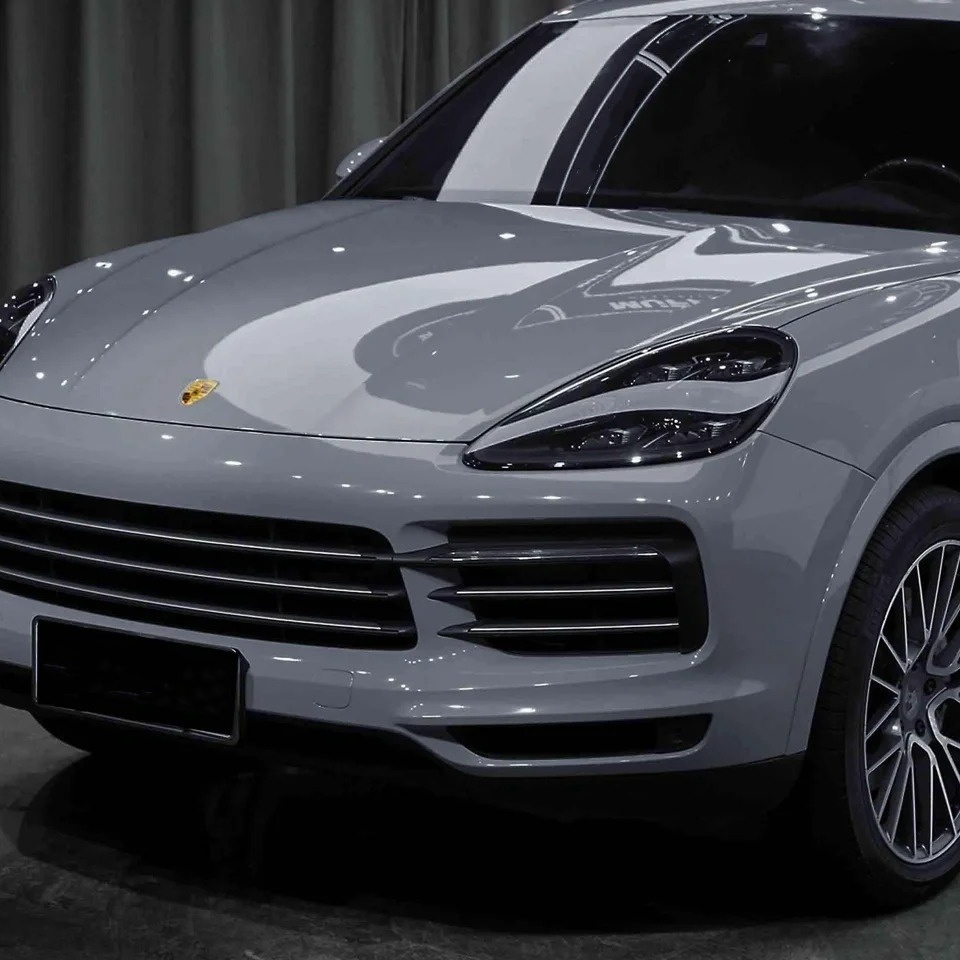 Gloss Light Slate Grey Car Vinyl Wrap PET