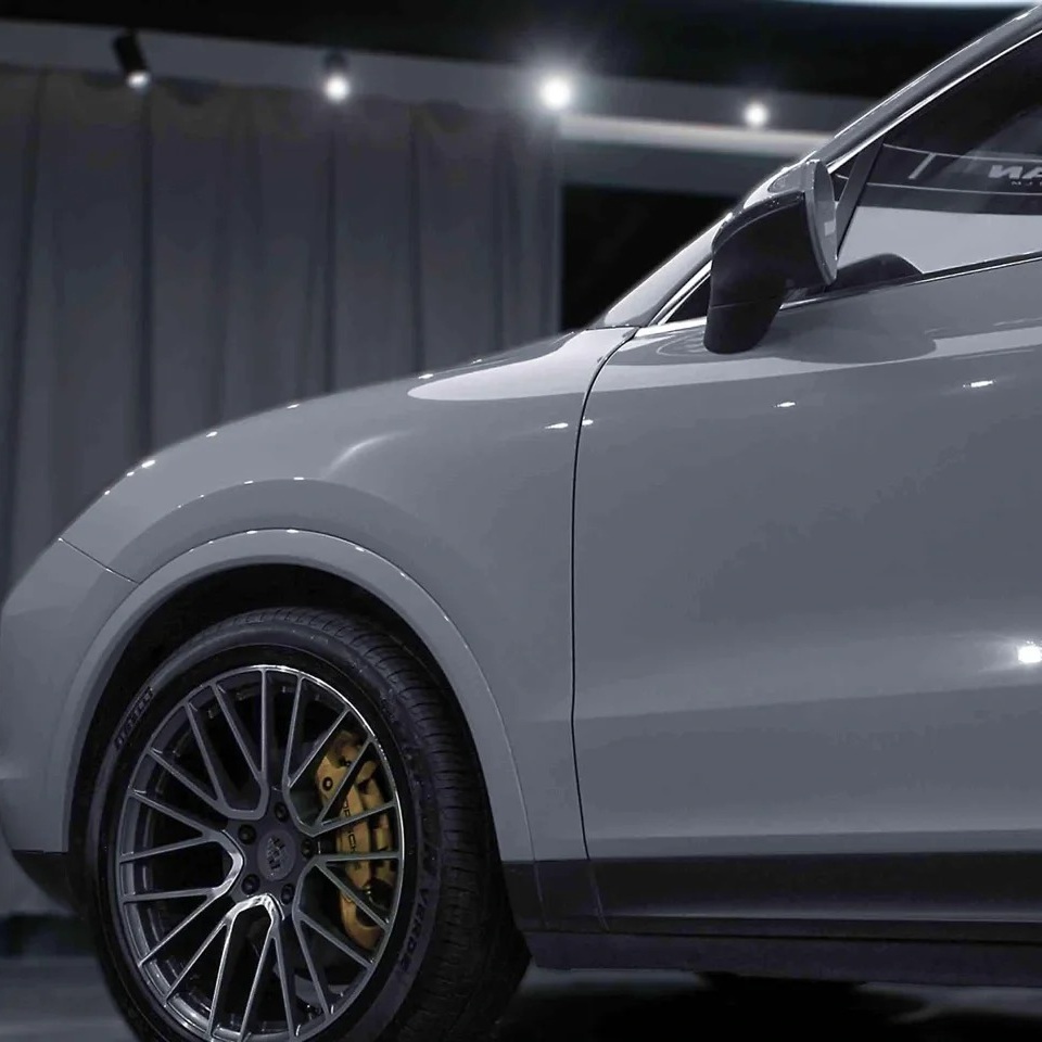 Gloss Light Slate Grey Car Vinyl Wrap PET