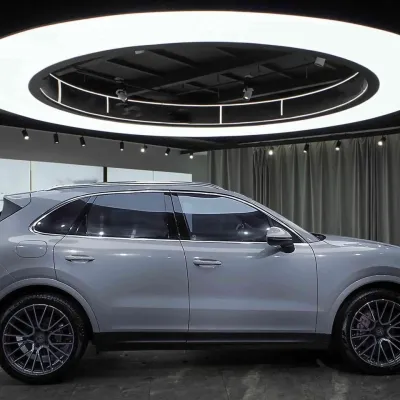 Gloss Light Slate Grey Car Vinyl Wrap PET 02