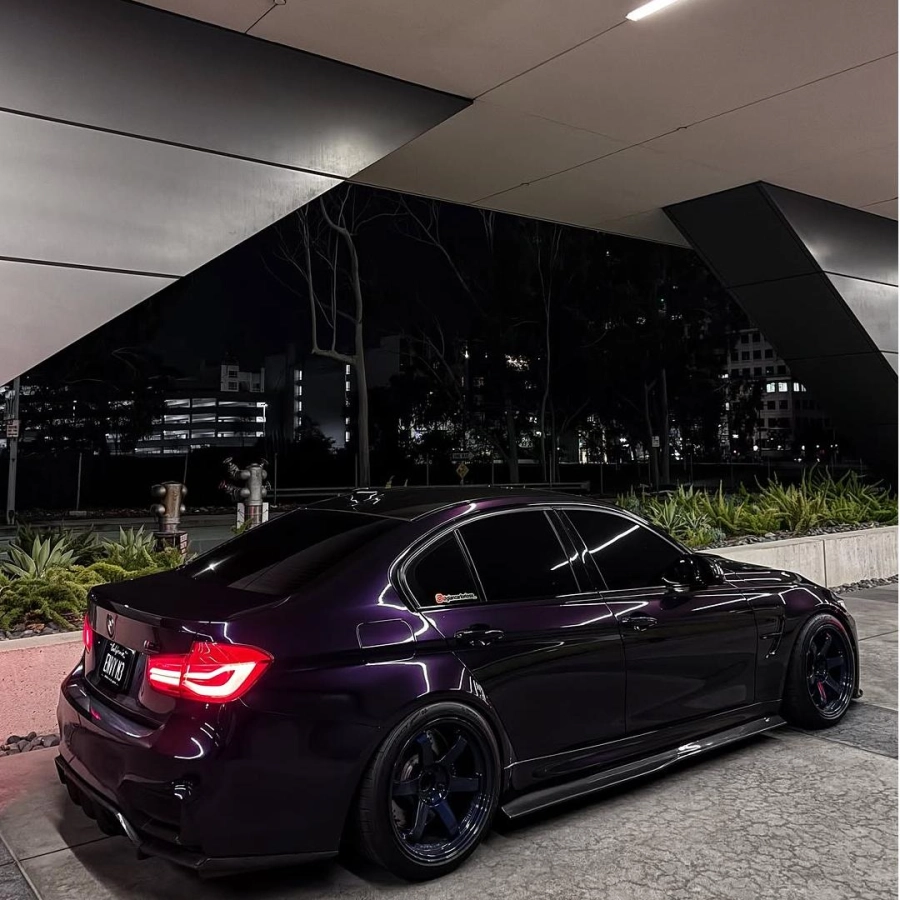 Gloss Metallic Ghost Midnight Purple Car Vinyl Wrap 