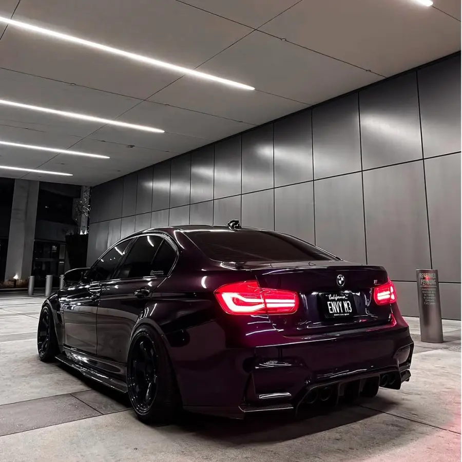 Gloss Metallic Ghost Midnight Purple Car Vinyl Wrap PET