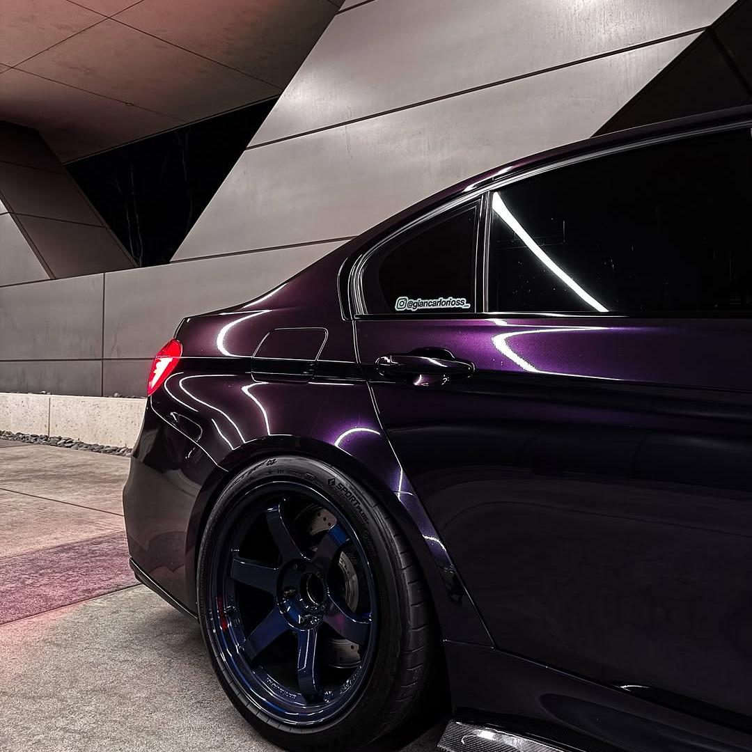 Gloss Metallic Ghost Midnight Purple Car Vinyl Wrap PET