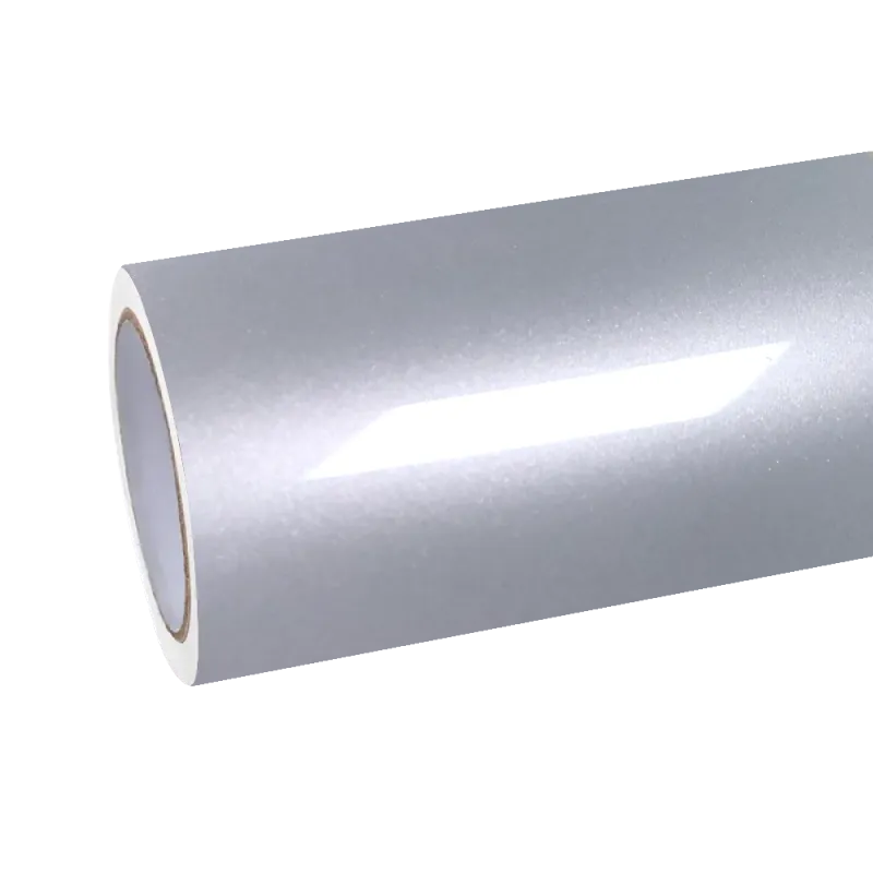 Gloss Metallic Martin Silver Grey Car Vinyl Wrap Porsche PET
