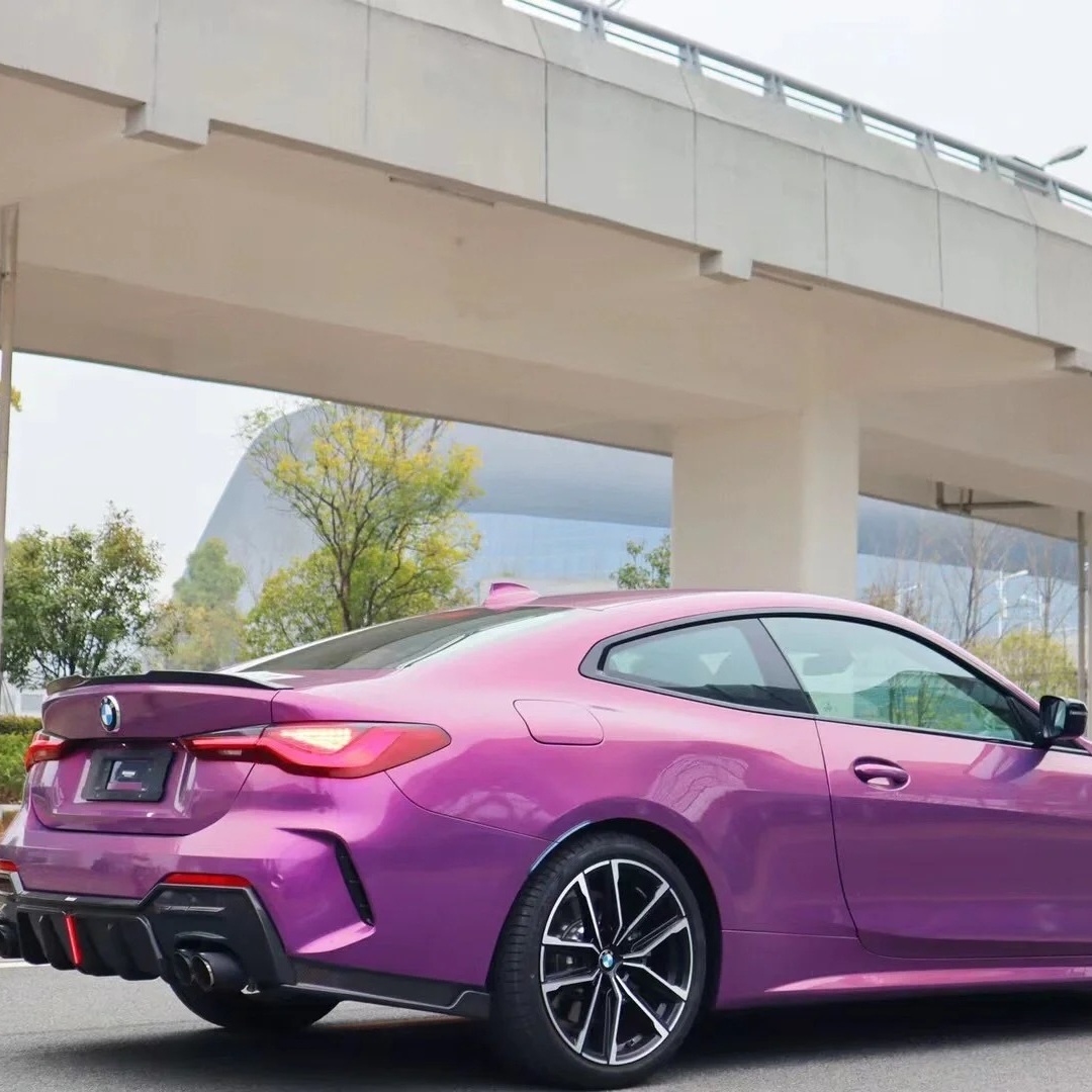 Gloss Metallic Sky Vast Purple Car Vinyl Wrap PET