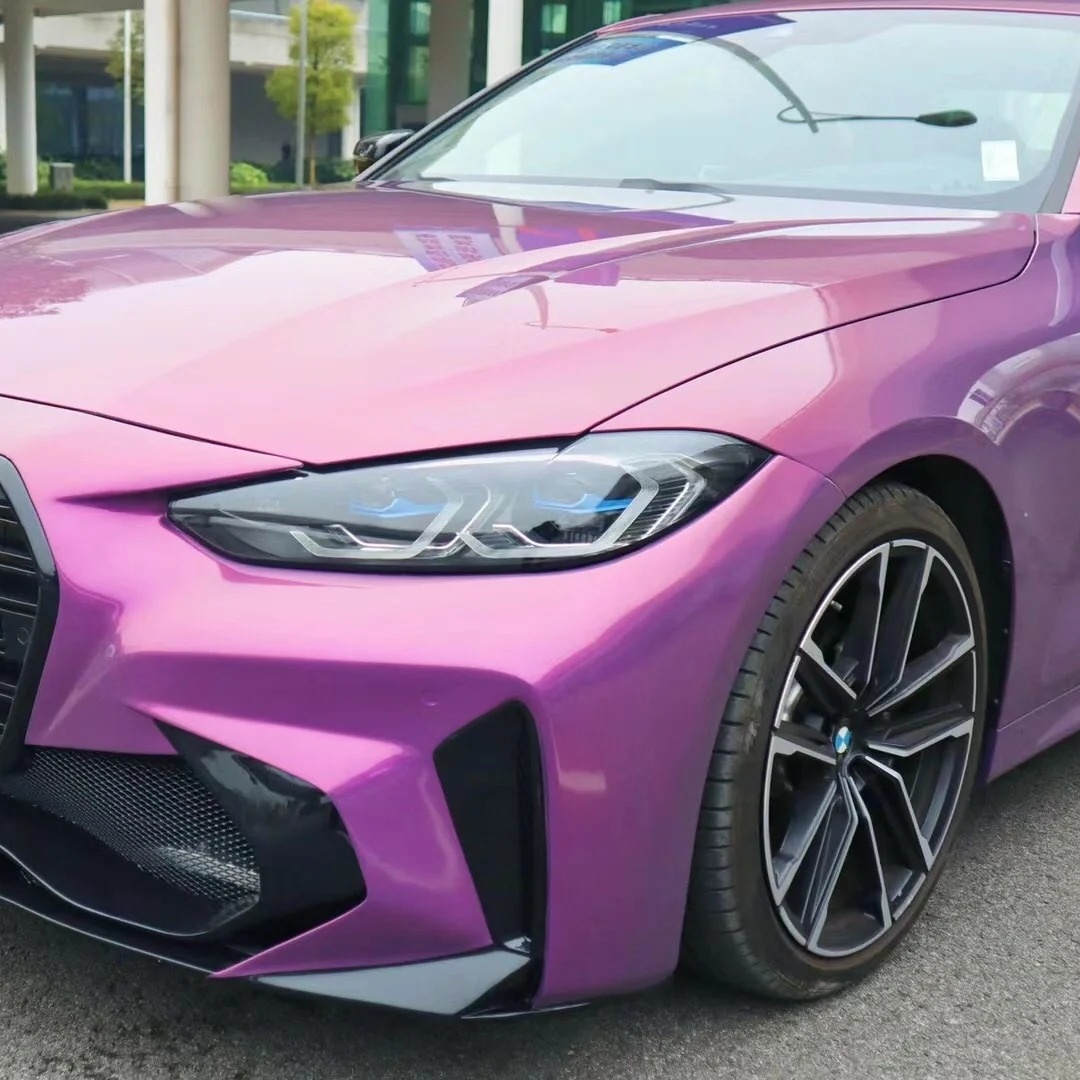 Gloss Metallic Sky Vast Purple Car Vinyl Wrap PET