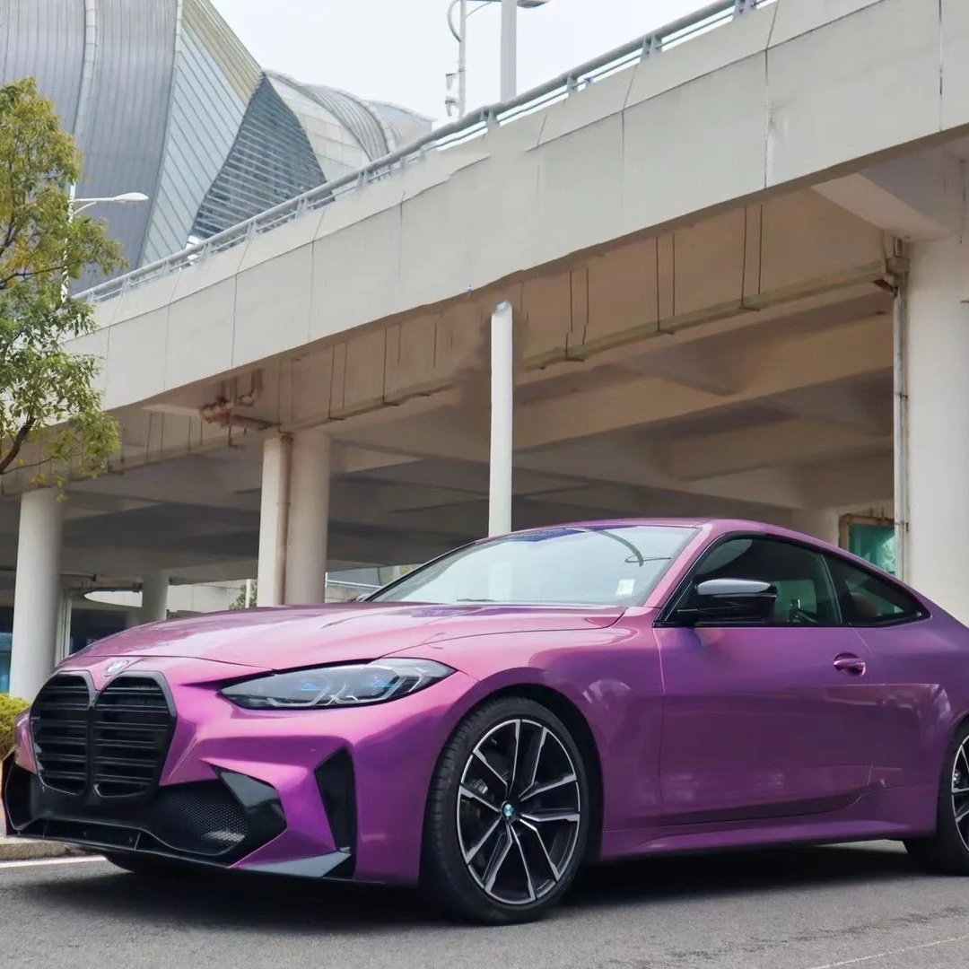 Gloss Metallic Sky Vast Purple Car Vinyl Wrap PET