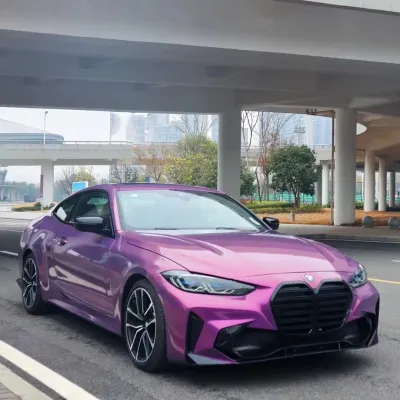 Gloss Metallic Sky Vast Purple Car Vinyl Wrap PET 02
