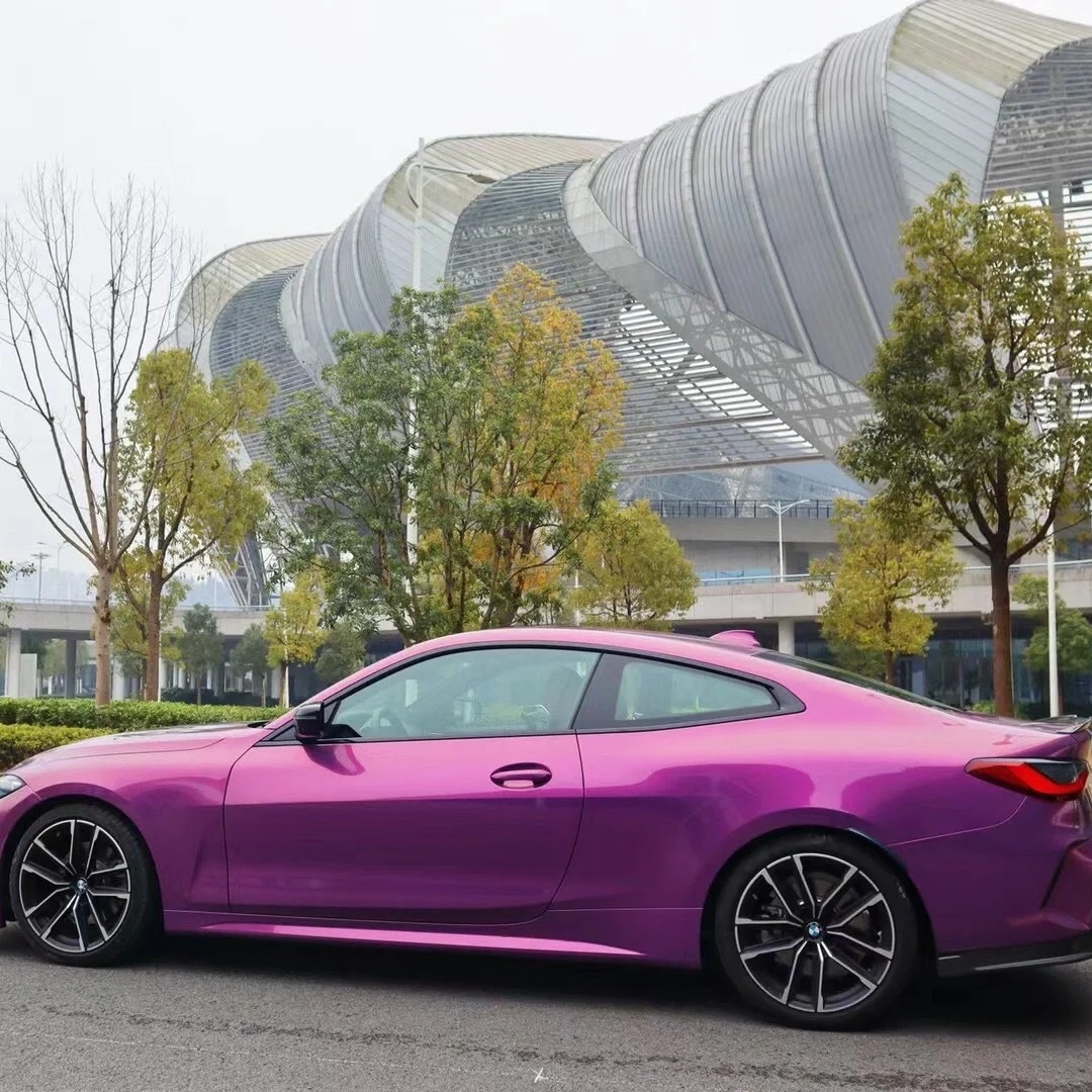 Gloss Metallic Sky Vast Purple Car Vinyl Wrap PET