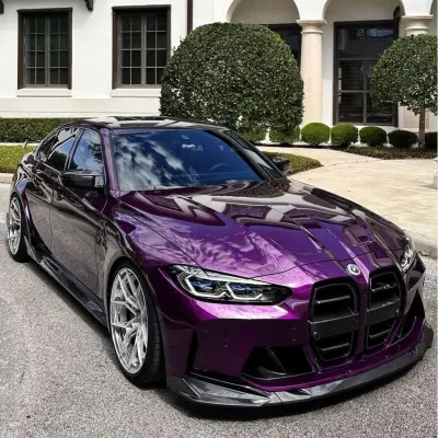 Gloss Metallic Twilight Purple Car Vinyl Wrap PET 02
