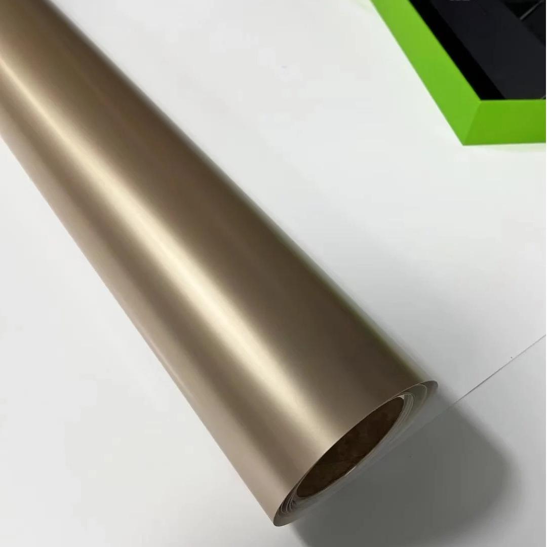 Metallic Champagne Gold Car Wrap PET 