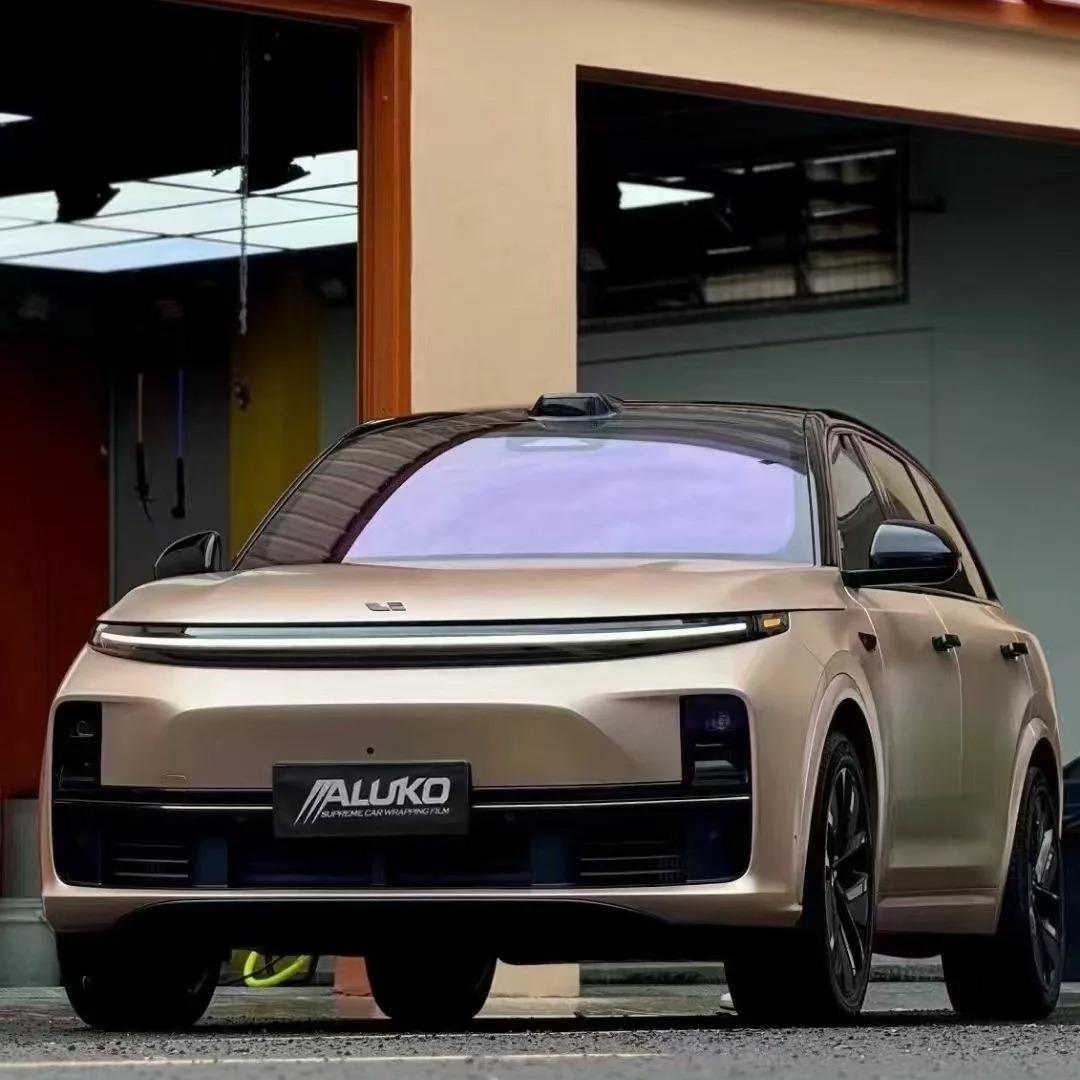 Metallic Champagne Gold Car Wrap PET 