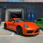 Gloss Metallic Paint Orange Car Vinyl Wrap PET