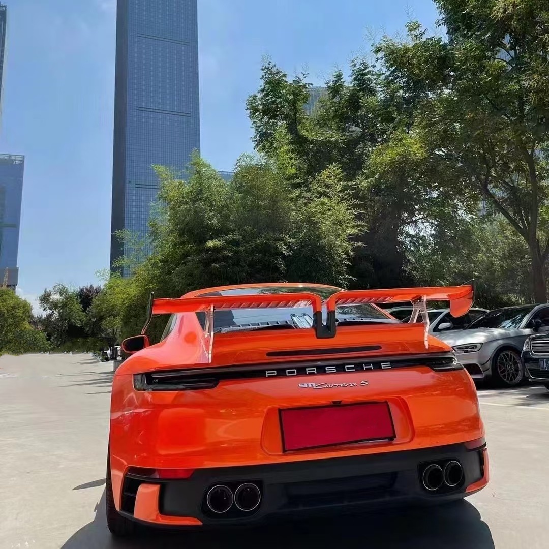 Gloss Metallic Paint Orange Car Vinyl Wrap PET