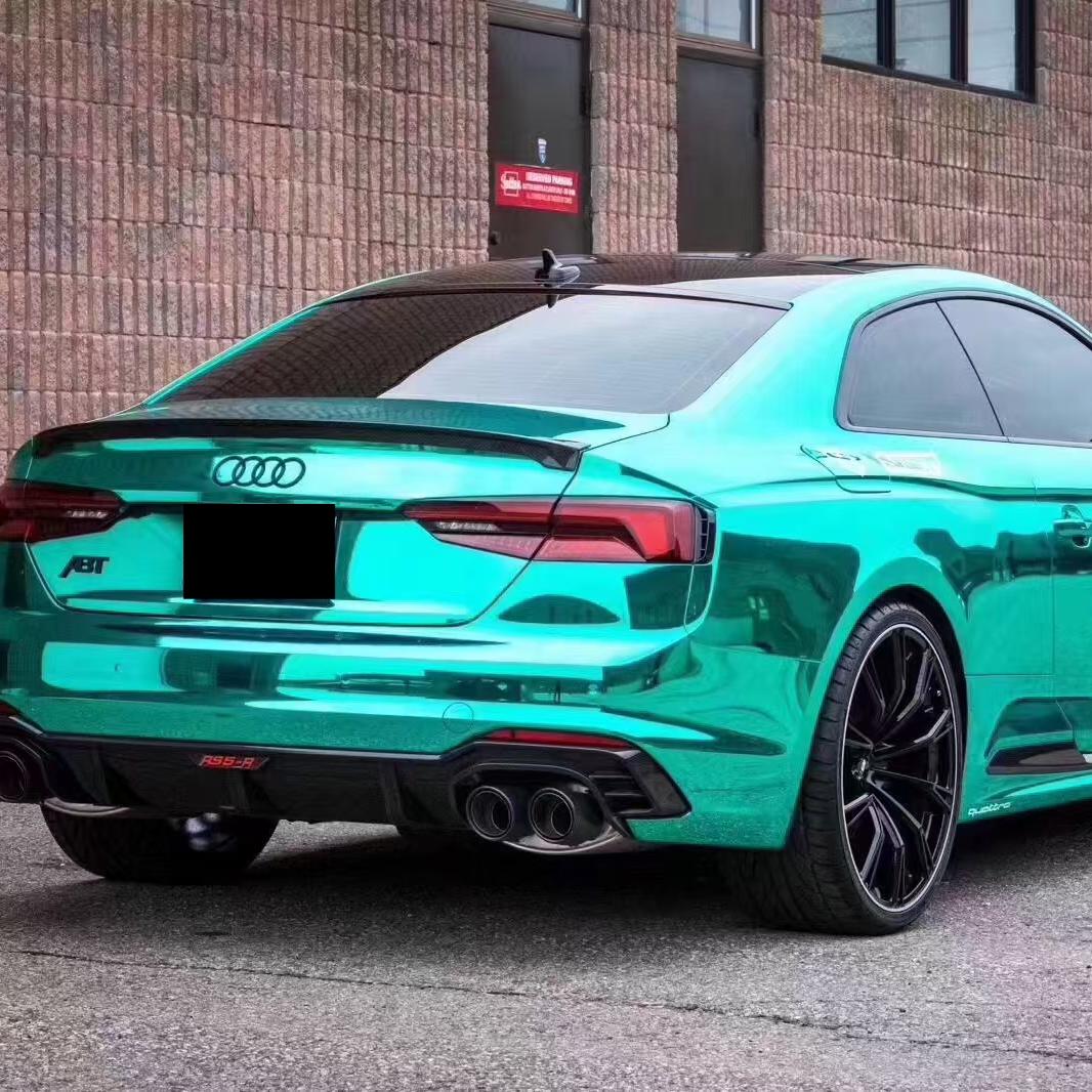 Gloss Mirror Chrome Green Car Vinyl Wrap PET