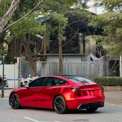 Gloss Mirror Chrome Red  Car Vinyl Wrap 02