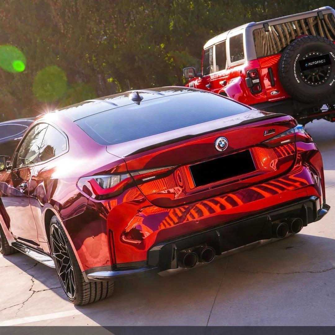 Gloss Mirror Chrome Candy Apple Red  Car Vinyl Wrap PET