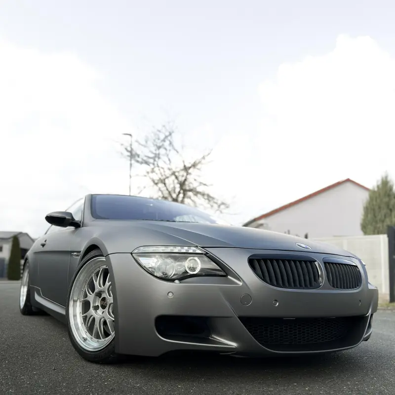 Matte Metallic Dark Grey Car Vinyl Wrap