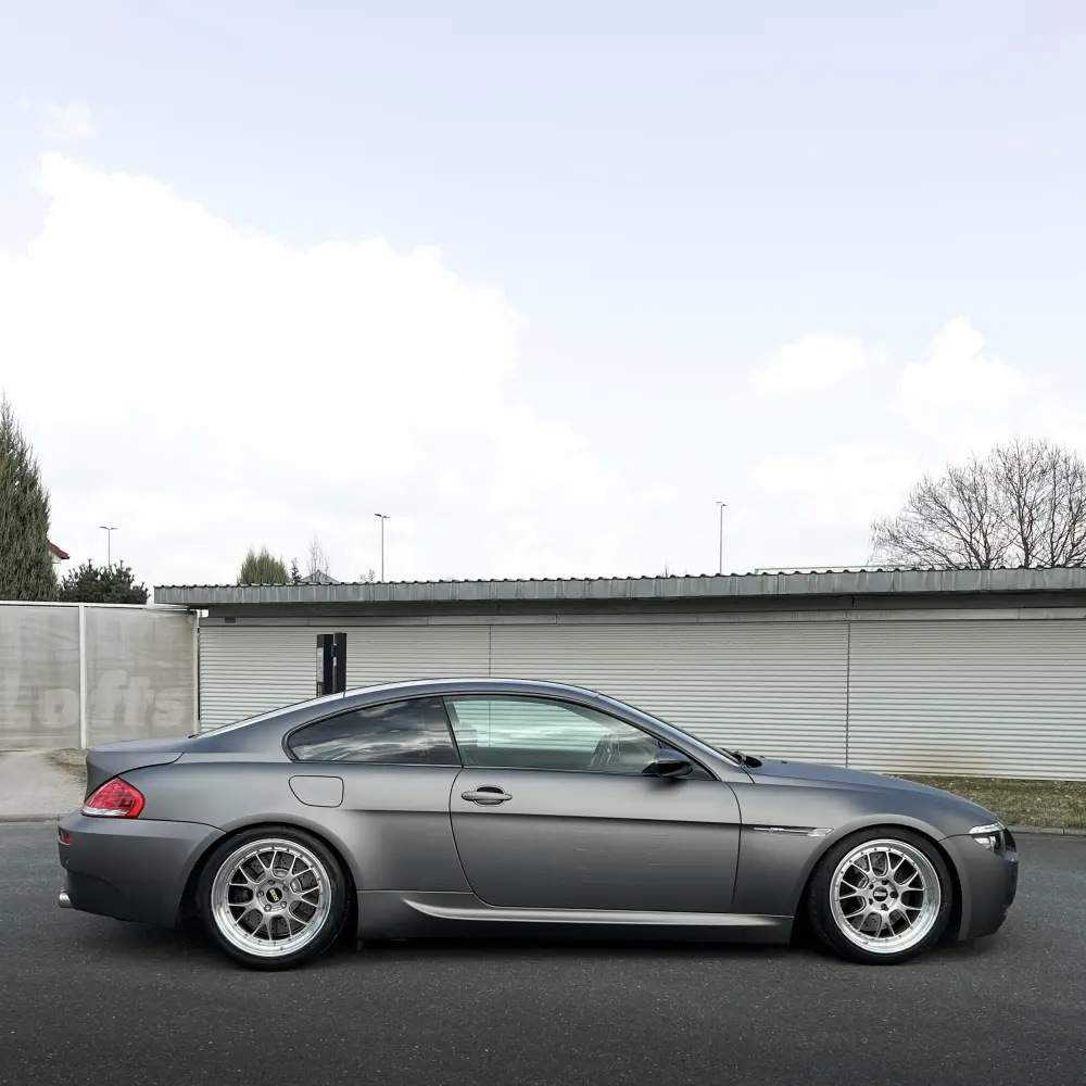 Matte Metallic Dark Grey Car Vinyl Wrap