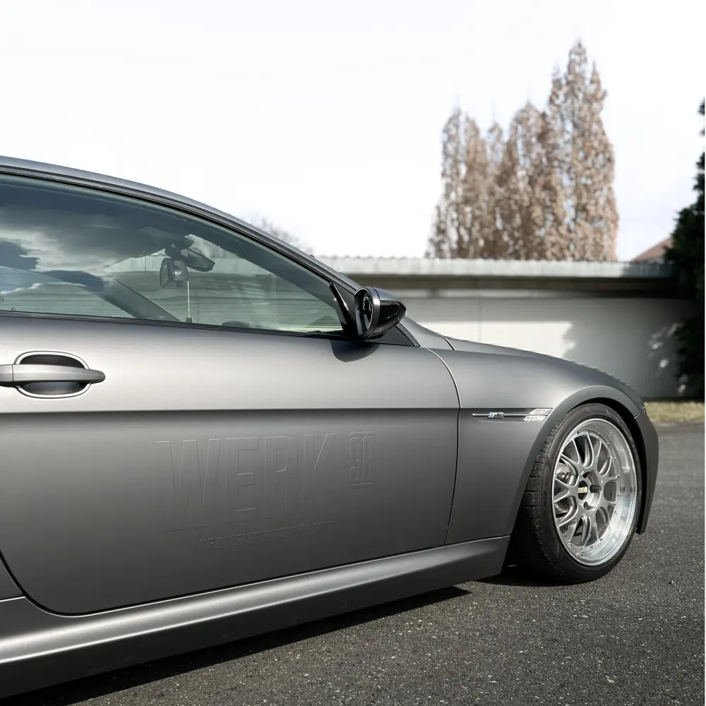 Matte Metallic Dark Grey Car Vinyl Wrap