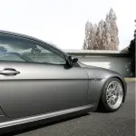 Matte Metallic Dark Grey Car Vinyl Wrap