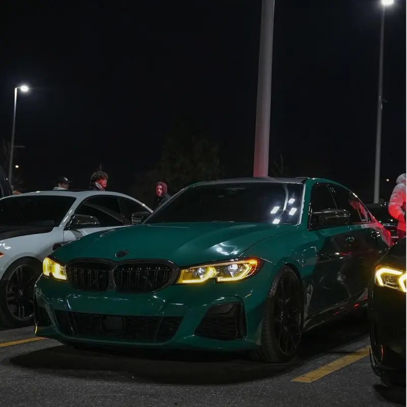 Gloss Hell Green Car Vinyl Wrap PET