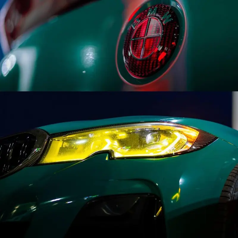 Gloss Hell Green Car Vinyl Wrap PET
