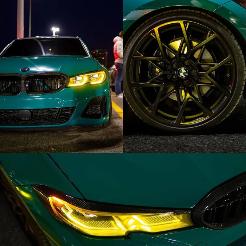 Gloss Hell Green Car Vinyl Wrap PET