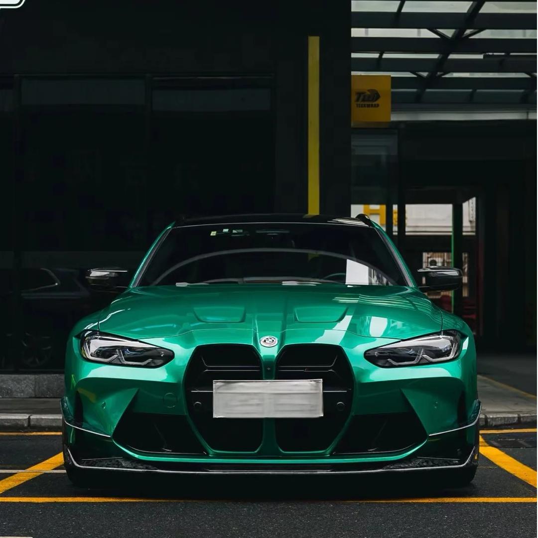 Gloss Metallic Emerald Green Car Wrap Vinyl PET