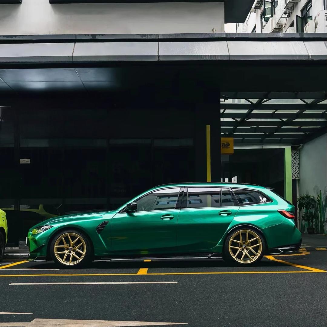 Gloss Metallic Emerald Green Car Wrap Vinyl PET