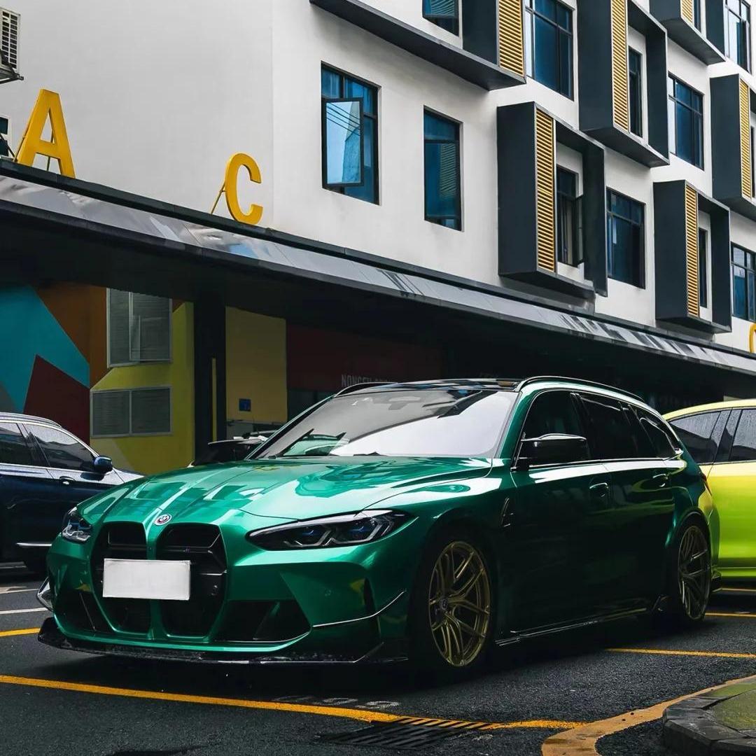 Gloss Metallic Emerald Green Car Wrap Vinyl PET